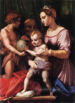 Sagrada Familia Borgherini WGA manierismo renacentista Andrea del Sarto Pinturas al óleo
